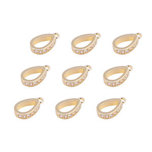 Pendentif plaqué or avec fermoir à micro-pavé <span class=keywords><strong>de</strong></span> zirconiums cubiques, fermoir amovible en zirconiums cubiques pour la fabrication <span class=keywords><strong>de</strong></span> colliers - Product Image 4