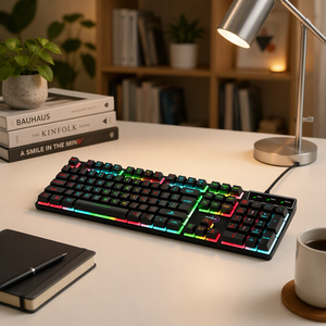 <span class=keywords><strong>Clavier</strong></span> et <span class=keywords><strong>souris</strong></span> de jeu RBG Azerty pour <span class=keywords><strong>Amazon</strong></span> - Product Image 1