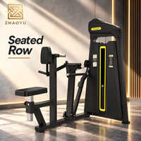 Appareil de musculation commercial : Rameur assis horizontal et équipement de traction dorsale, avec pile de poids sélectionnable, pour entraînement du haut du corps en salle de sport