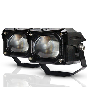 FDN 60w Lampe de travail LED pour voiture, camion, <span class=keywords><strong>moto</strong></span>, projecteur 60W 6000LM Luces Led bicolore, une ligne jaune et blanche, Luz Led Motos - Product Image 4