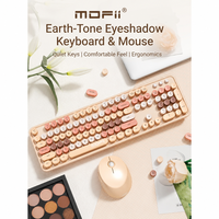 Clavier et souris sans fil MOFii SWEET, couleurs pastel esthétiques, touches multimédias, 1200 DPI, optique, pour bureau, ordinateur portable