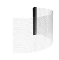 Écran flexible transparent LED auto-adhésif P40, autocollant d'écran en cristal sur verre pour utilisation en fenêtre, panneau d'affichage numérique mural
