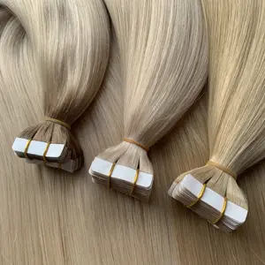 Best Selling European Invisible Tape In Hair Extensions Natural Remy Virgin Hair Cuticle Aligned Hair Beauty Women No Shedding