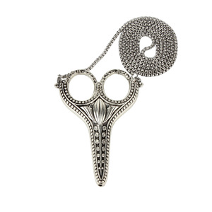 Tijeras de Costura <span class=keywords><strong>Chatelaine</strong></span> con Funda Repujada, Tijeras de Bordado Portátiles Chapadas en Oro con Collar, Regalo para Amantes de las Manualidades - Product Image 3
