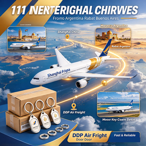 Von Shanghai, China nach Marokko, Argentinien, <span class=keywords><strong>Rabat</strong></span>, Buenos Aires DDP Luftfracht für Metall-Schlüsselanhänger-Sets Tür-zu-Tür-Service - Product Image 1