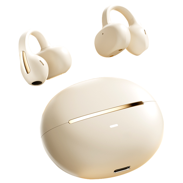 M136 Open Ear Clip Earbuds for 5.4 Sports Headphones HD Call IPX-4 Waterproof Touch Control LED Display