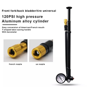 Bomba de Aire RIDERACE 300psi <span class=keywords><strong>ThinkRider</strong></span> para Bicicleta de Montaña, Bomba de Alta Presión con Manómetro para Horquilla y Amortiguador Trasero - Product Image 2