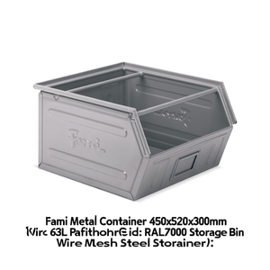 Contenedor Metálico Fami Fami 450x520x300mm 63L Gris Oscuro RAL7000 - Product Image 3