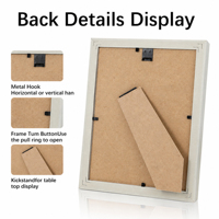 Marco de Fotos de Plástico, Marco para Cuadros de 4x6 6x8, Diseño Europeo con Acabado Brillante Imitación Madera, para Decoración de Mesa, Pared y Hogar