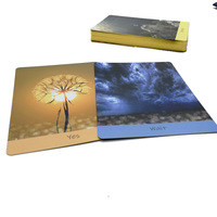 Cartas de Tarot con Bordes Dorados Personalizadas ODM, Baraja de Papel Artístico Impreso, Juego de Cartas con Tamaño y Color Personalizados, Caja de Lujo Portátil, Certificación CE