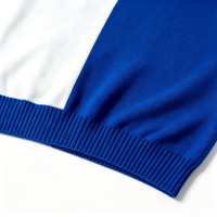 Pull en tricot personnalisé avec logo pour homme, vêtements pour homme, mode d'hiver, manches longues, bleu et blanc mélangés, pull-over
