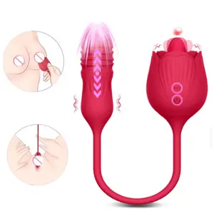 ZOPE silicone nipple massager rose sex toy retractile rose vibrator 2 in 1 vagina vibrators for women clitoris stimulator