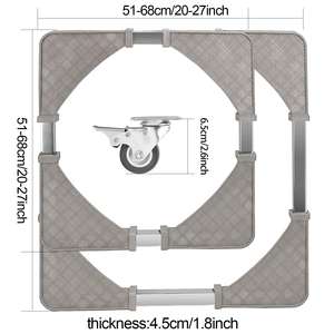 Carrito móvil telescópico con ruedas giratorias, carrito móvil ajustable con soporte de alta resistencia, 4 ruedas giratorias de bloqueo - Product Image 4
