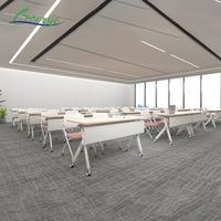 Modulaire Moderne Simple Pliable Mobile MFC Mobilier de bureau Maison Classe d'étude Formation Conférence Salle de réunion Table pliable