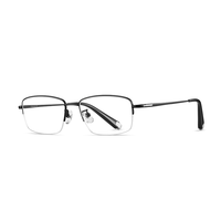 Lunettes de lecture rectangulaires unisexes en métal, protection anti-lumière bleue, légères, monture intégrale, matériau recyclé, motif uni