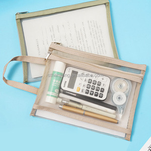 Bán Buôn Trong Suốt Lưới Tập Tin Túi Dây Kéo A4 Xách Tay Cuốn Sách Túi Hai Lớp Dày Thử Nghiệm Túi Tùy Chỉnh Thư Mục - Product Image 6