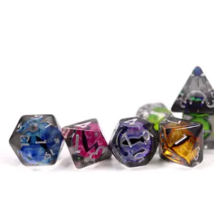 High Quality NEW <strong>Polyhedral</strong> Dragon Eye Rainbow Color <strong>Dice</strong> 7pcs Set <strong>Standard</strong> <strong>Size</strong> in Stock - Product Image 2