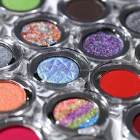 Palette de fards à paupières vide magnétique DIY en or et argent, emballage personnalisé pour cosmétiques, vente en gros