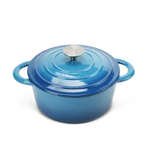 Factory OEM ODM Custom Non Stick Enamel Iron Cast Cooking Pots Casserole Oven Mini Round Cast Iron Dutch Oven