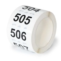 Étiquettes numérotées séquentielles en PVC autocollantes 2x4cm, autocollants résistants aux UV et imperméables pour l'inventaire d'entrepôt, 500 pièces par rouleau