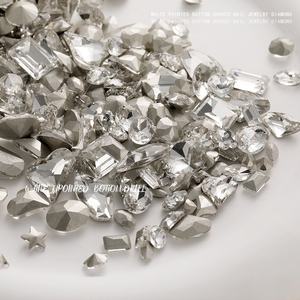 ネイルアートジュエリースーパーフラッシュ大きな曲がったハートAXウォータードロップファットスクエア蝶ホワイトダイヤモンドラインストーン - Product Image 3