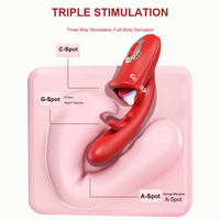 Vibrateur lingual et pince buccale 3 en 1, 10 modes de stimulation, silicone, point G, rechargeable USB, OEM ODM, logo personnalisé