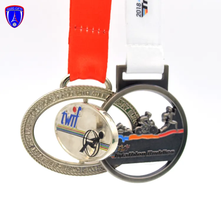 Médailles d'haltérophilie personnalisées de triathlon de l'équipe Powerlifting britannique cat out avec motif d'haltérophilie de la figure humaine