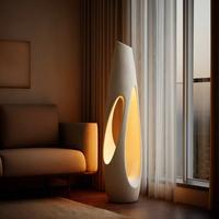 Lampe de sol en acier LED moderne au design original |   Lampe sur pied créative pour entrepôt, éclairage artistique étanche en métal