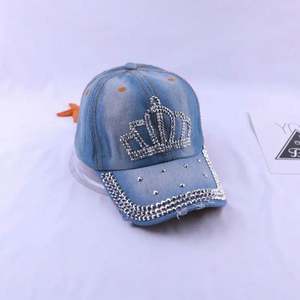 Gorras de Béisbol Personalizadas Ecológicas con Serigrafía, Gorras de Mezclilla con Pedrería Brillante, Nuevas y Modernas, Unisex, Cuatro Colores - Product Image 4