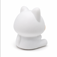 Lampe Panda Rouge en Silicone avec Diffusion Lumineuse Douce, Modes de Couleurs, Utilisation Sans Fil et Base Stable pour Dortoir, Étagère, Voyage et Boutiques de Souvenirs