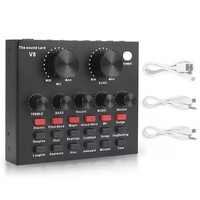 Kit de Microphone à Condensateur Audio Professionnel BM800 avec Carte Son V8 pour Émissions en Direct et Enregistrement en Studio