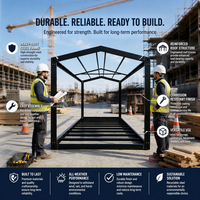 Structure en acier galvanisé robuste sur mesure pour maison conteneur mobile préfabriquée, usage extérieur et entrepôt, design moderne