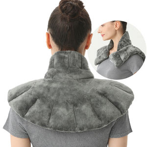 Calentador de cuello y hombros calentado para microondas de lavanda, almohadilla de calentamiento de cuello ponderado para aliviar el dolor, semillas de lino, bolsa de trigo - Product Image 1