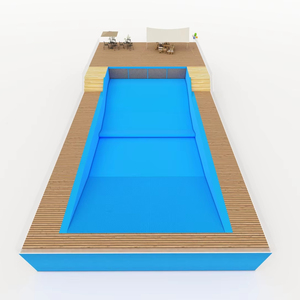 Simulateur de surf <span class=keywords><strong>bleu</strong></span> clair commercial fabricants de simulateur de surf de vague de queue équipement de jeu d'eau à bas prix en gros - Product Image 2