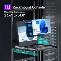 MT-VIKI KVM Rack Mount HDMI Switch dengan Monitor LCD 17.3'', Mendukung OSD/Hotkey 1080P60Hz, Termasuk 8 Kabel KVM