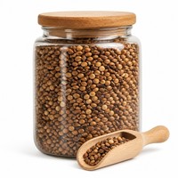 Thé d'orge torréfié en pot de verre 300g, thé aux graines de cassia, sans caféine, boisson naturelle et saine