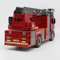 Camión de Bomberos de Juguete HUINA 1561 2.4G 1:14, Simulación de Control Remoto, Camión RC con Escalera y Rociador de Agua
