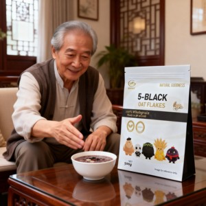 Cereal Premium <span class=keywords><strong>5</strong></span>-Black Oatmeal con Sésamo Negro <span class=keywords><strong>para</strong></span> Bebés y Niños, Desayuno Saludable, Alto en Fibra y Calcio - Product Image 4