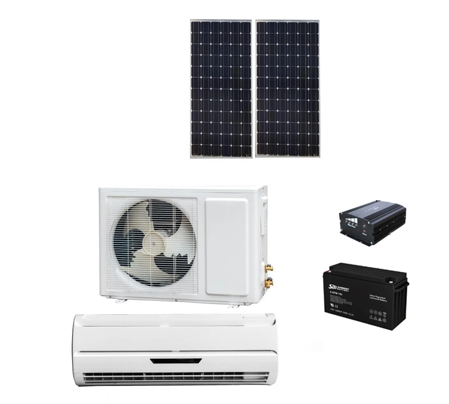 Pannello solare per 1 ton AC prezzo solare alimentato a ciclo inverso DC Inverter aria condizionata