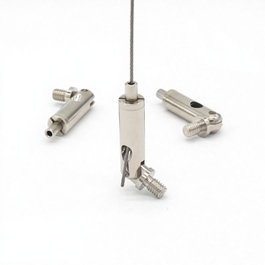 Système de <span class=keywords><strong>suspension</strong></span> à filetage interne pour panneaux acoustiques, fixation de plafond, pince de serrage pour câble en acier et laiton - Product Image 4