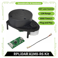 Capteur LIDAR SLAMTEC RPLiDAR A1M8-R6 à 360 degrés, scanner, portée de numérisation 2D de 12 mètres, évitement d'obstacles, navigation, robots, prise