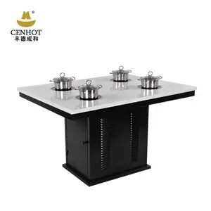 CENHOT Customized Commercial Restaurant Marble Material Table Muti Layer Laminate Board Hot Pot Top Induction Cooker