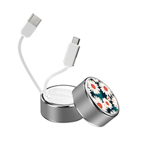 Haute qualité 120CM rétractable 3-en-1 charge câbles de données USB cadeaux promotionnels d'affaires personnalisés pour téléphones portables