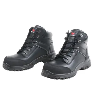 Zapatos de seguridad con punta de acero cómodos industriales de cuero genuino S3 bota de seguridad protectora impermeable para hombres