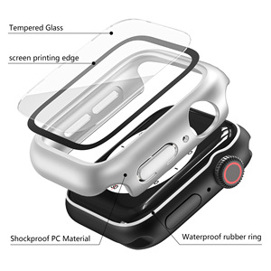 Accessoires pour montre 2024, film trempé, coque rigide pour <span class=keywords><strong>Apple</strong></span> <span class=keywords><strong>Watch</strong></span> Series <span class=keywords><strong>7</strong></span> 41 mm 45 mm 40 mm 44 mm, coque de protection 38 mm 42 mm - Product Image 3