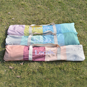 Parasol de <span class=keywords><strong>plage</strong></span> bohème premium à franges - Bloc de couleurs macaron personnalisable avec logo pour équipements hôteliers de marque - Product Image 5