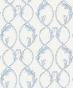 Papier peint non tissé bleu <span class=keywords><strong>classique</strong></span> à motif en spirale, résistant à l'humidité, pour chambre à coucher, salon et villa - Product Image 5