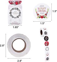 Benutzer definierte Frohe Weihnachten Vinyl Siegel Etiketten Rolle Holo graphic Briefpapier Dekor Thema für Candle Craft Use Package Label Umschlag