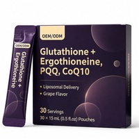 Boisson solide au L-Glutathion avec PQQ et CoQ10, favorise la santé mitochondriale et la vitalité cellulaire, personnalisation de marque privée