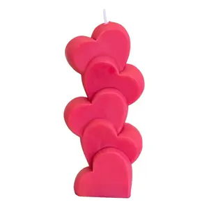 DIY5ハート型の香りのキャンドル新製品雰囲気キャンドル家の装飾愛の柱卸売香りのキャンドル